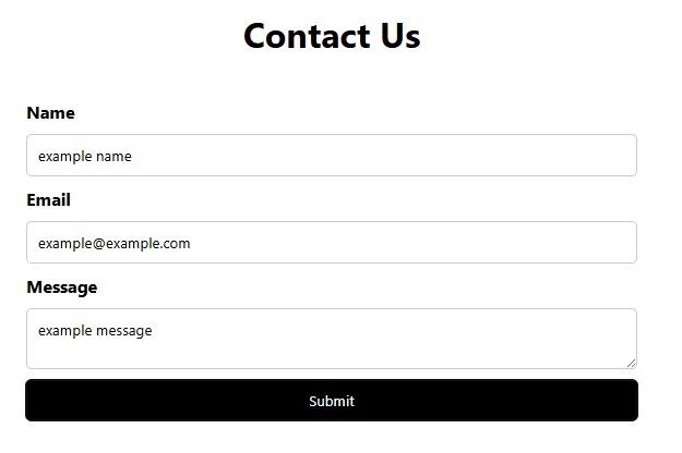 Contact Us Form Contact Us Form